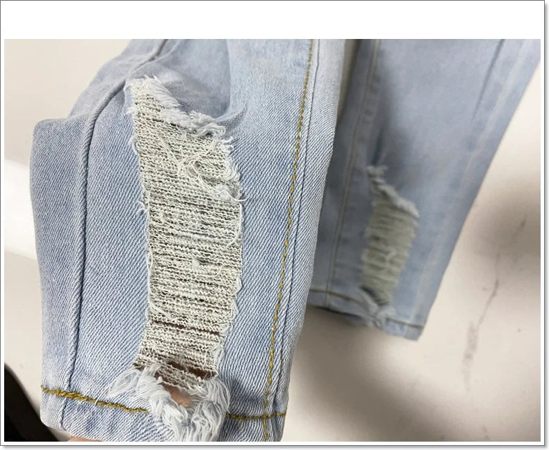 Women’s High-Waist Skinny Pencil Jeans – Bodycon Casual Long Denim Trousers