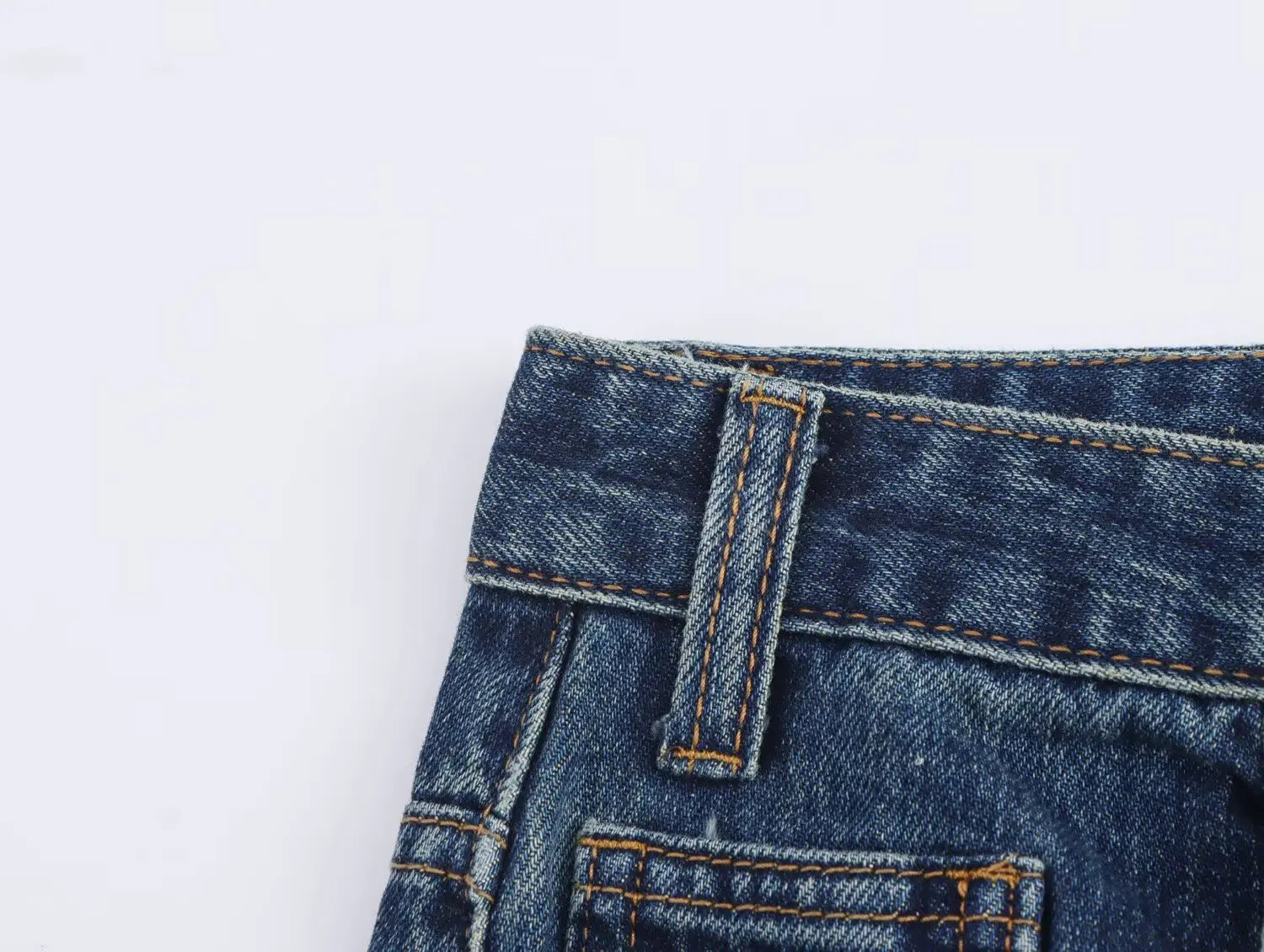 2025 Women’s High-Waist Wide-Leg Jeans – Vintage Blue Straight Fit Denim