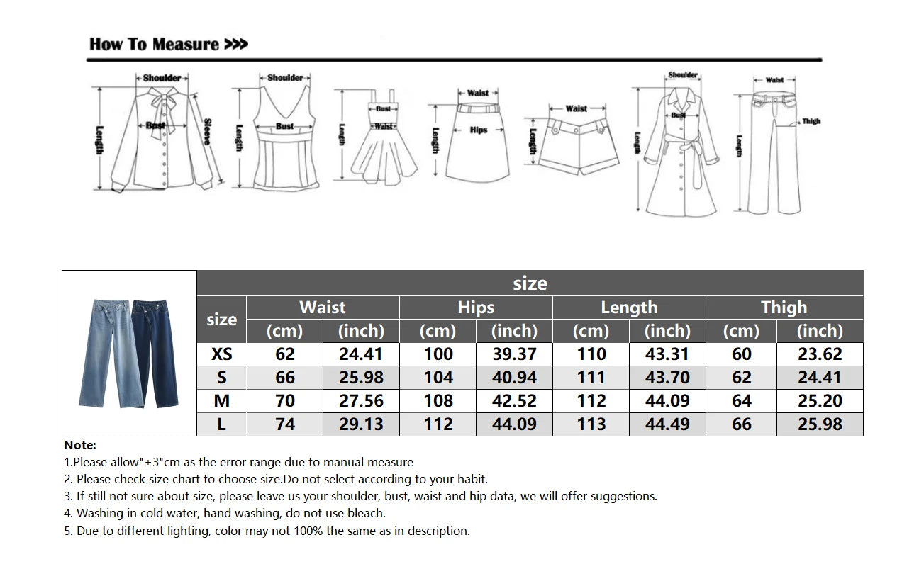 2025 Women’s High-Waist Wide-Leg Jeans – Vintage Blue Straight Fit Denim