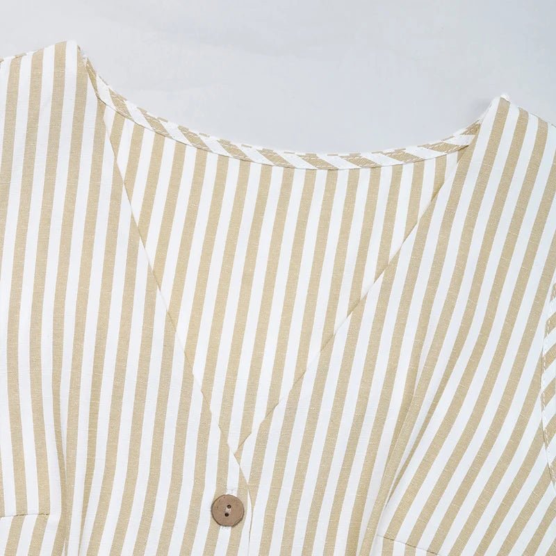 Summer Women’s Striped Casual One - Piece Romper – Comfortable Short Playsuit | NovaLume Elegant Women's Fashion