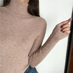 Women’s Autumn Winter Turtleneck Sweater 2025 – Thick Ribbed Knit Slim Fit Pullover Jumper | NovaLume Elegant Women's Fashion