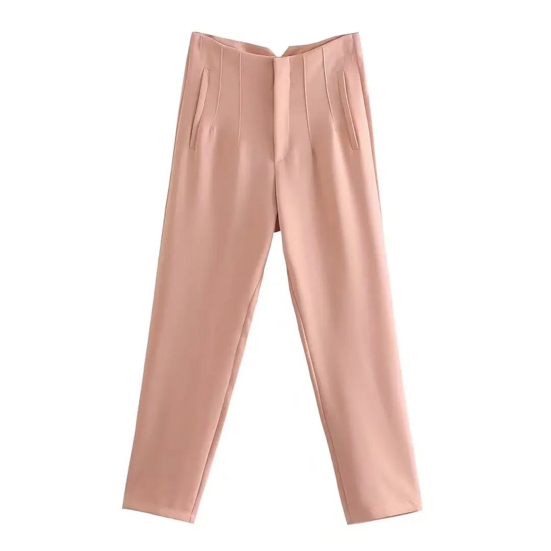 Women’s Elegant High - Waist Pencil Pants – Chic Office & Casual Streetwear Trousers | NovaLume Elegant Women's Fashion