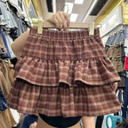 Women’s Japanese Y2K Plaid Ruffle Skirt – Punk Rock Preppy Style Layered Mini Skirt 2025 | NovaLume Elegant Women's Fashion