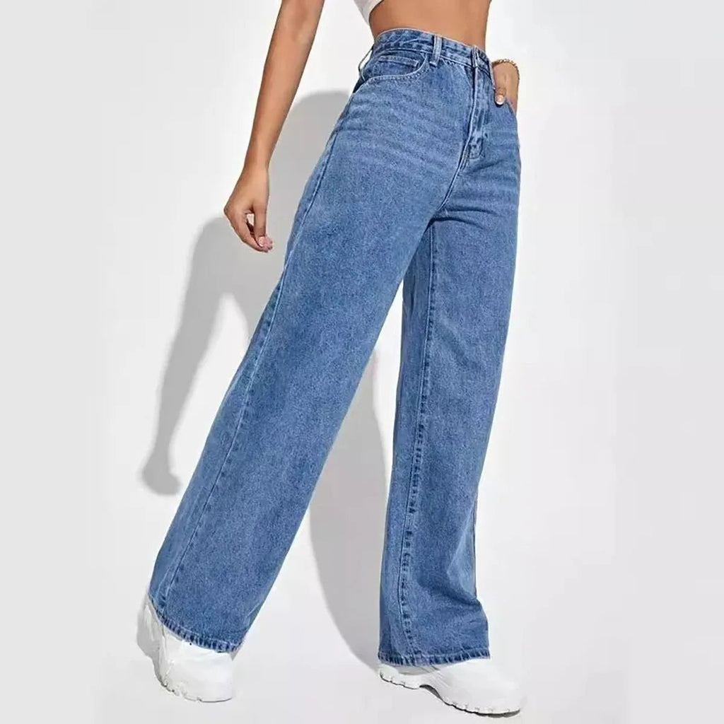 Women’s Retro High - Waist Baggy Jeans – Y2K Straight Leg Slim Fit Pants | NovaLume Elegant Women's Fashion
