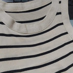 Women's Striped Knit Sleeveless Top – Summer Waistcoat Style Casual Chic Vest Shirt | NovaLume Elegant Women's Fashion