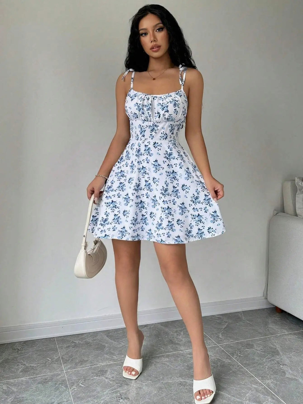 Women’s Summer Floral Spaghetti Strap Dress – Casual Beach Sundress 2025 | NovaLume Elegant Women's Fashion