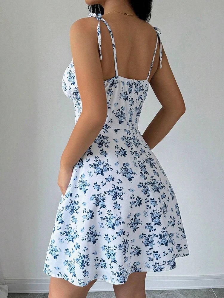 Women’s Summer Floral Spaghetti Strap Dress – Casual Beach Sundress 2025 | NovaLume Elegant Women's Fashion