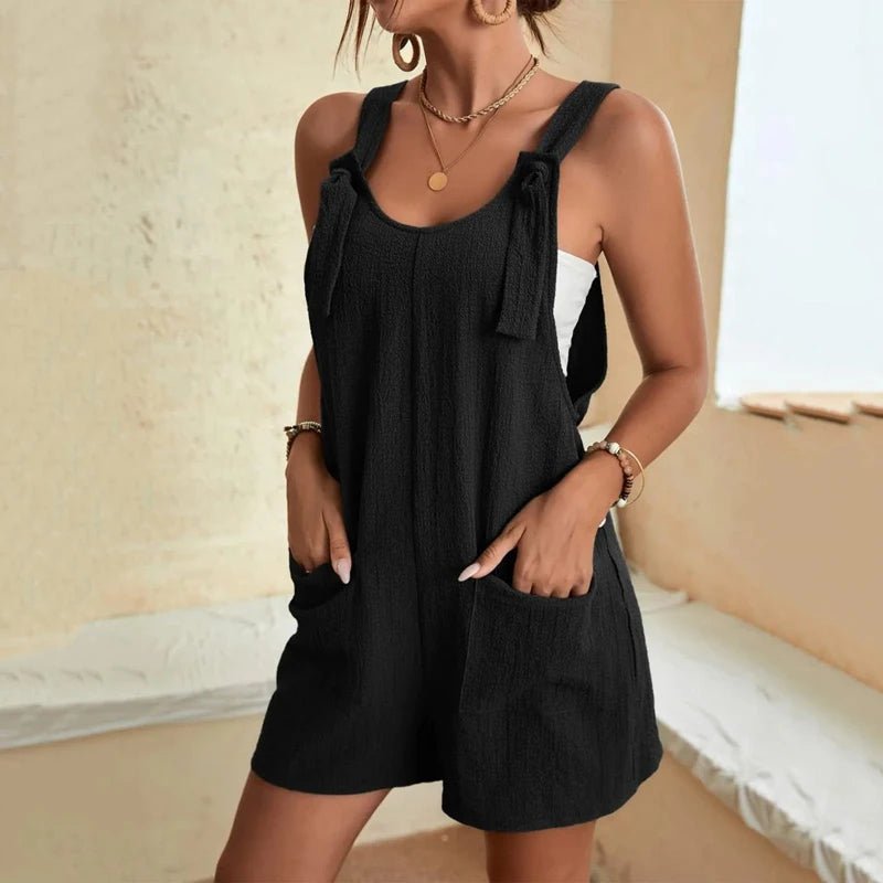 Women's Summer Jumpsuit 2024 – Sleeveless Casual Romper with Pockets, Loose Fit One - Piece for Office & Streetwear | NovaLume Elegant Women's Fashion