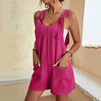 Women's Summer Jumpsuit 2024 – Sleeveless Casual Romper with Pockets, Loose Fit One - Piece for Office & Streetwear | NovaLume Elegant Women's Fashion