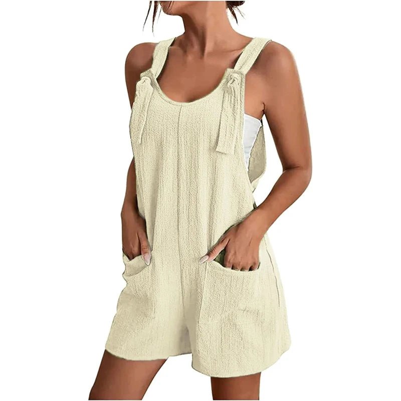 Women's Summer Jumpsuit 2024 – Sleeveless Casual Romper with Pockets, Loose Fit One - Piece for Office & Streetwear | NovaLume Elegant Women's Fashion